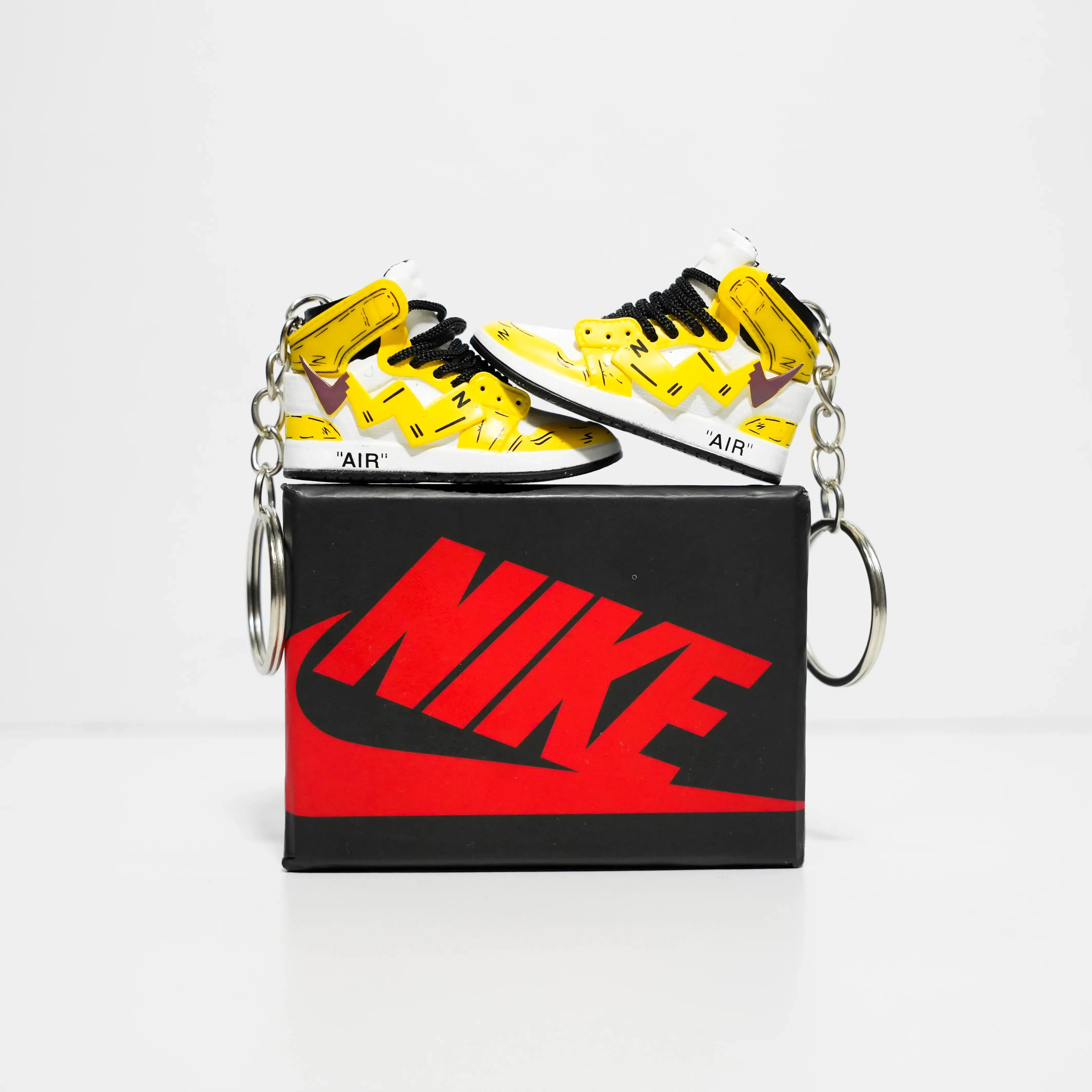 3D Sneaker Keychain With Box - Pikachu Inspired
