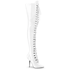 5 Inch Heel SEDUCE-3024 White Pat