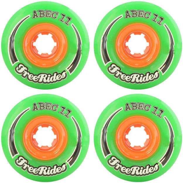 Abec 11 CLASSIC Free Ride - Green - 72mm 81a - Skateboard Wheels (Set of 4)