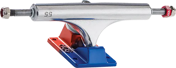 Ace Af1 55/8.5 Polished/Anodized Blu&Org Skateboard Trucks (Set of 2)