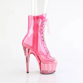 ADORE-1021C-T Peep Toe Lace-Up Front Ankle Boot