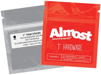 Almost Thai Stick Allen Skateboard Mounting Hardware - 7/8" - Black