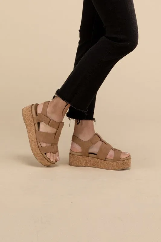 AMENDA-S Buckle Platform Sandal Wedge