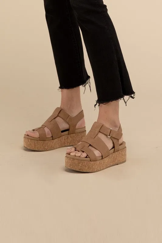 AMENDA-S Buckle Platform Sandal Wedge