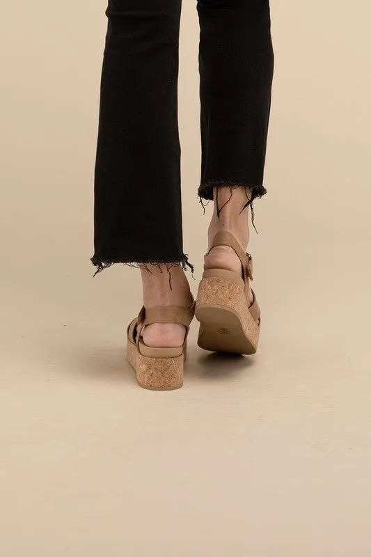 AMENDA-S Buckle Platform Sandal Wedge