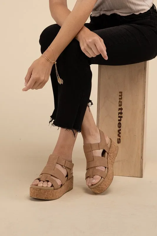 AMENDA-S Buckle Platform Sandal Wedge
