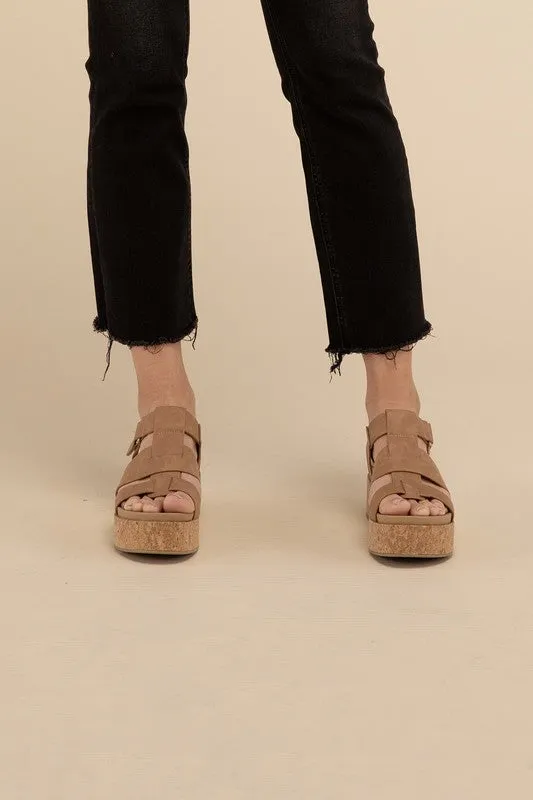 AMENDA-S Buckle Platform Sandal Wedge