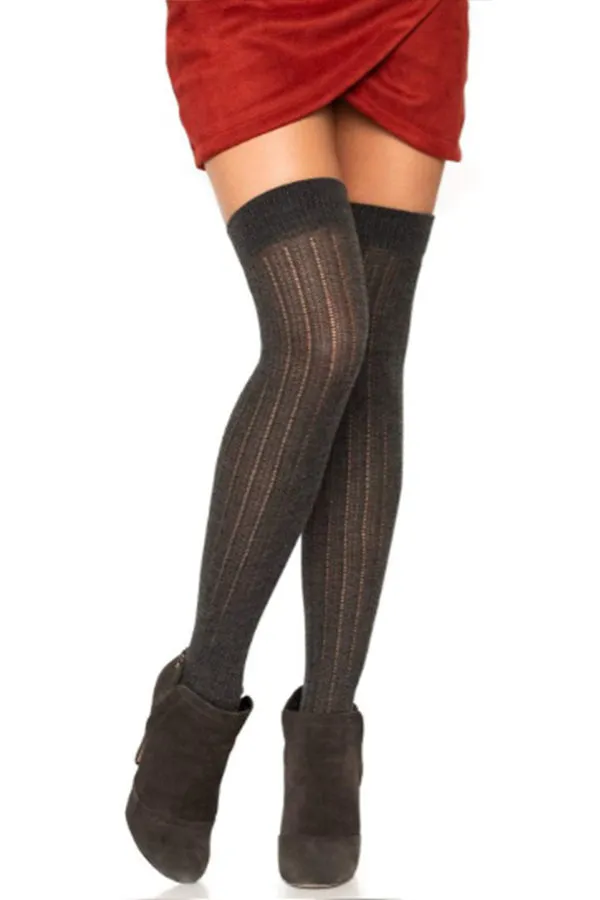 Angie Rib Knit Knee Socks