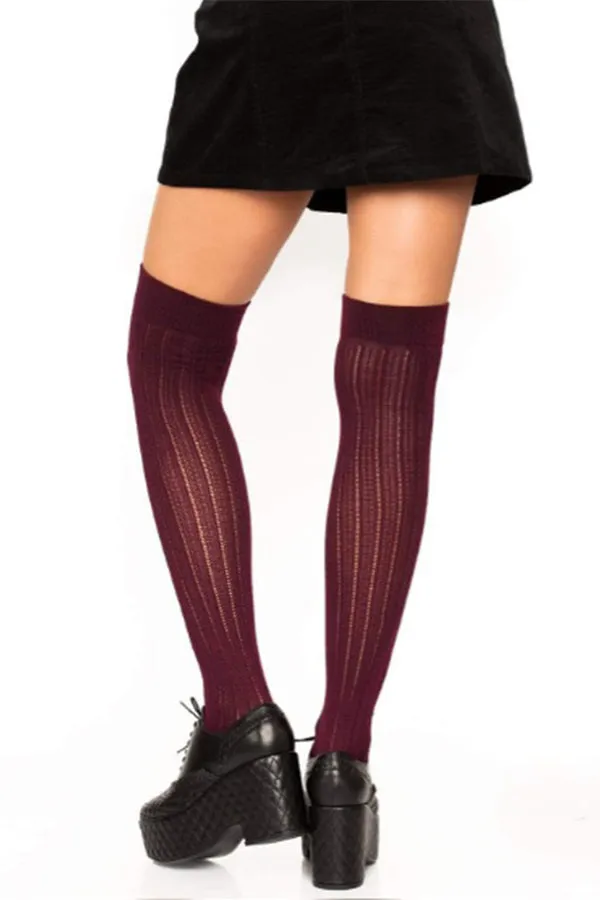 Angie Rib Knit Knee Socks