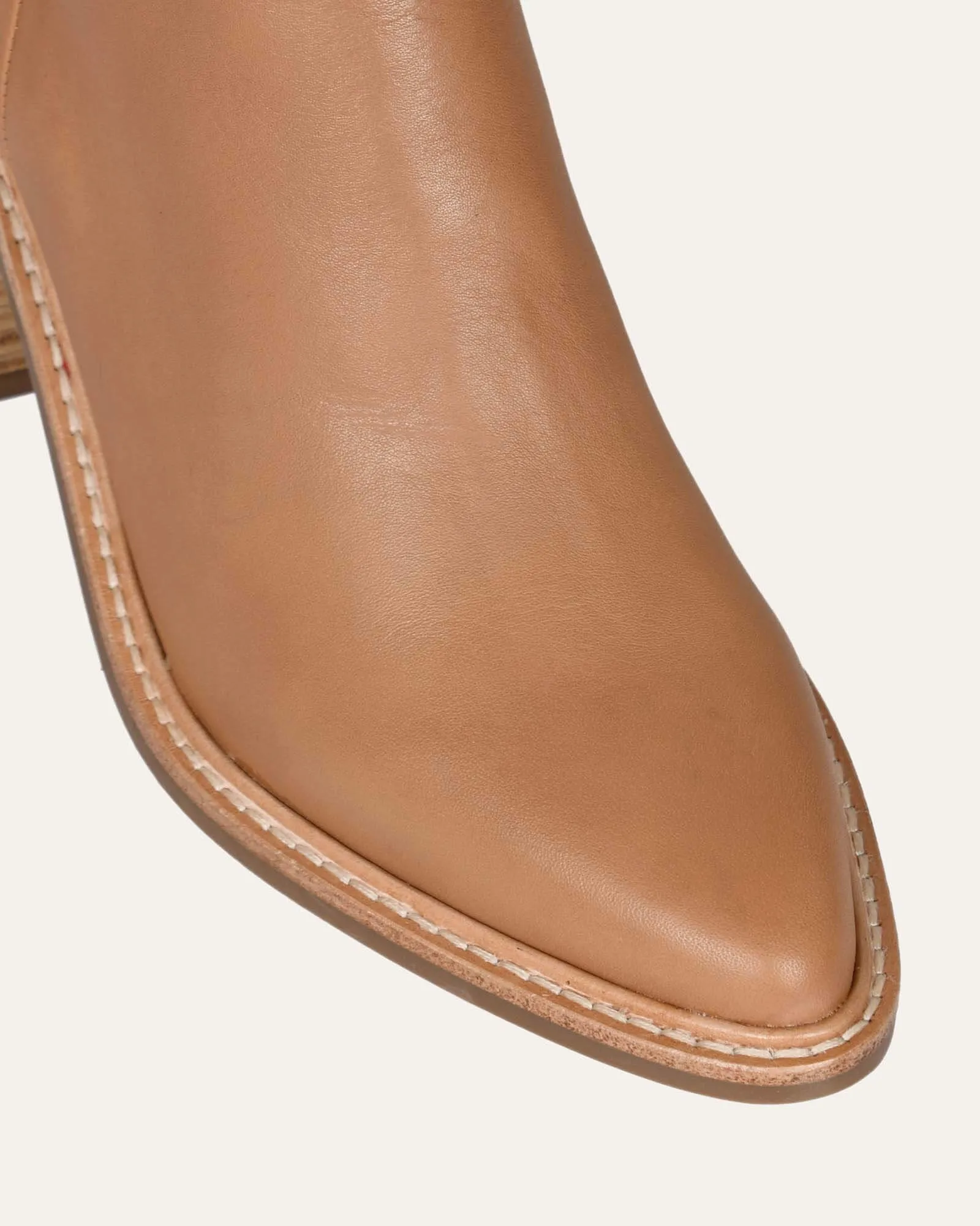 ANISSA KNEE BOOTS BEIGE LEATHER
