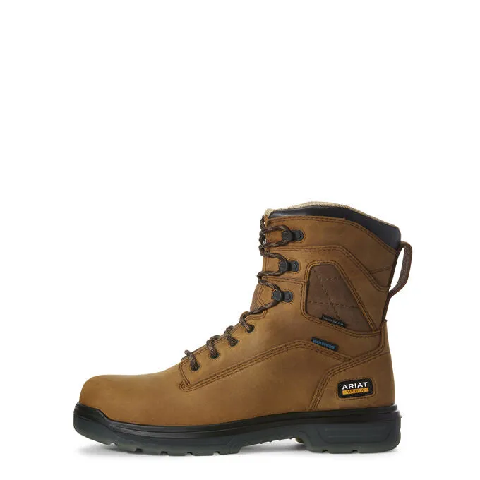 Ariat Men's 8" Turbo H2O Carbon Toe Work Boot - Aged Bark 10027326