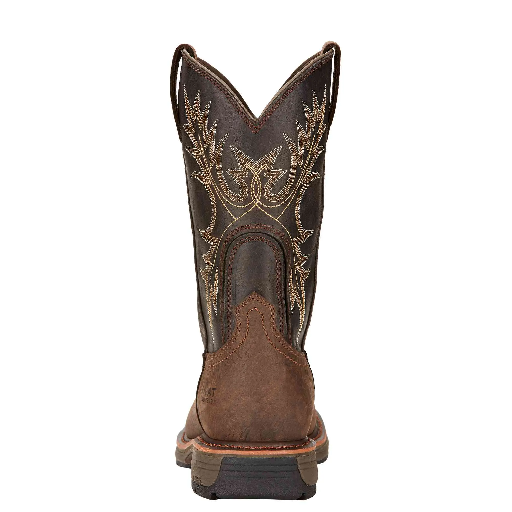 Ariat Men's WorkHog H20 Bruin Brown Waterproof Work Boots 10017436