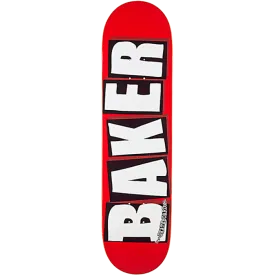 Baker Brand Logo Skateboard Deck -8.0 Red/White DECK ONLY