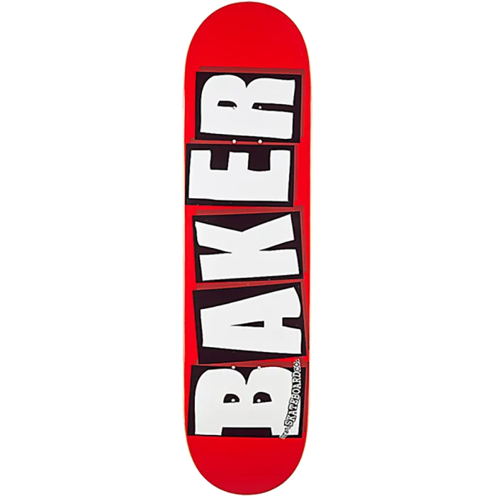 Baker Brand Logo Skateboard Deck -8.0 Red/White DECK ONLY