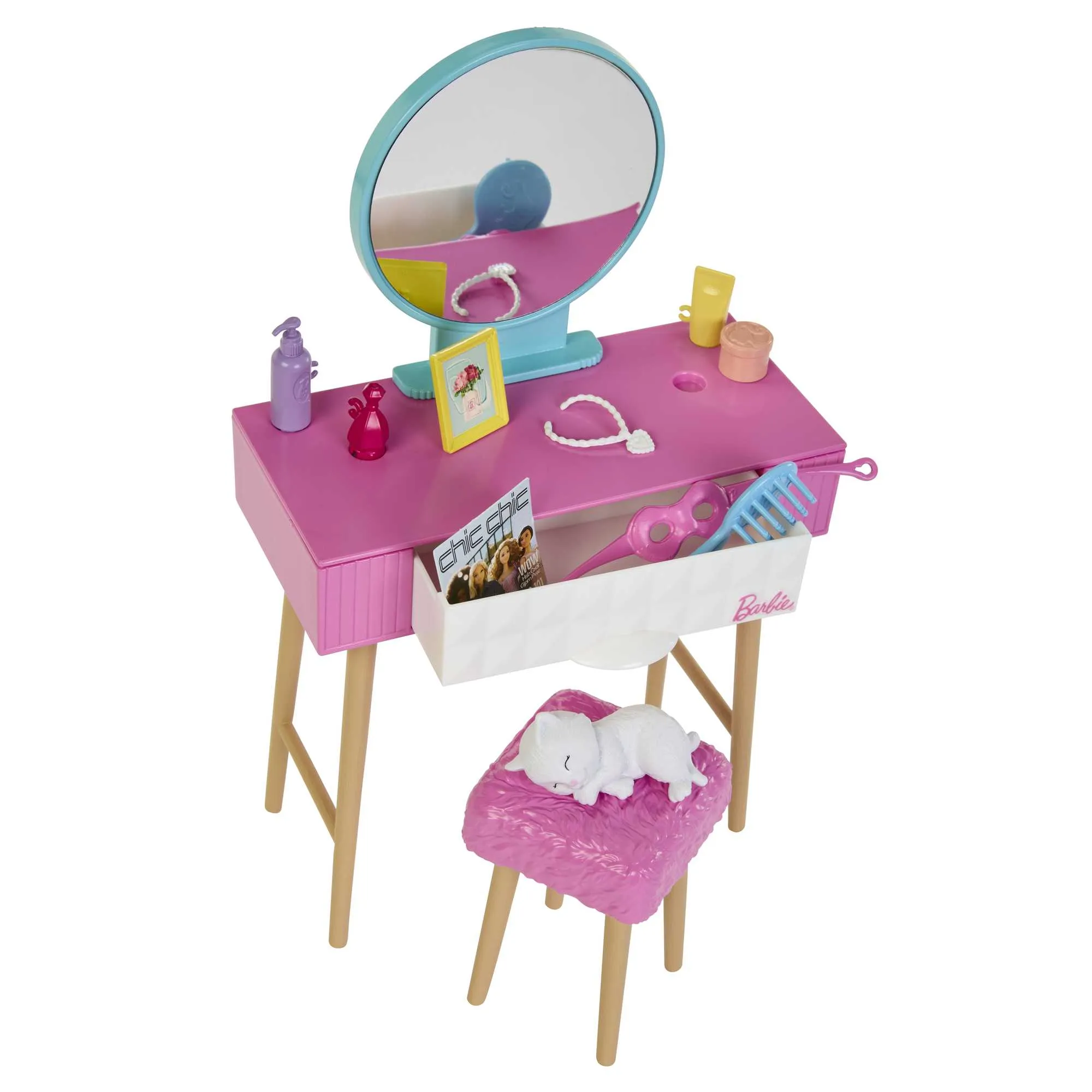 Barbie Doll And Bedroom Playset, Barbie Furniture With 20  Pieces