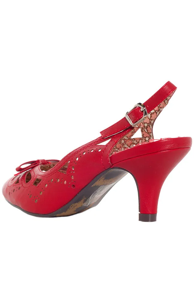BETTIE PAGE ALLISON HEELS RED
