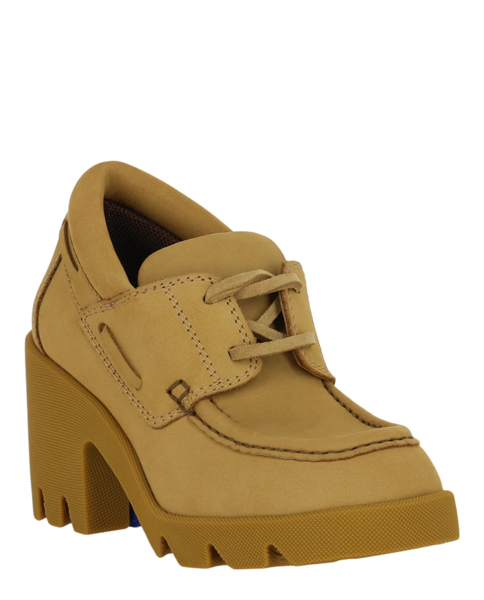 Burberry Stride Leather Heeled Loafers by Carro Luxury Maison
