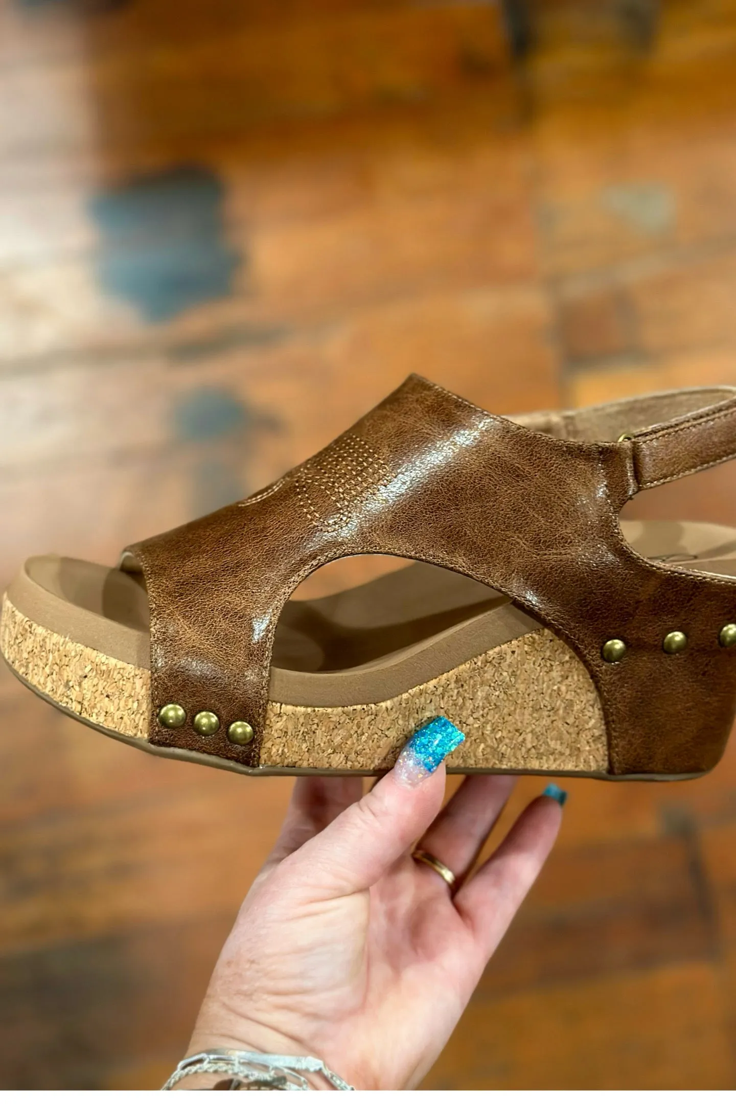 CARLEY By Corkys Saddle Stitch Wedge