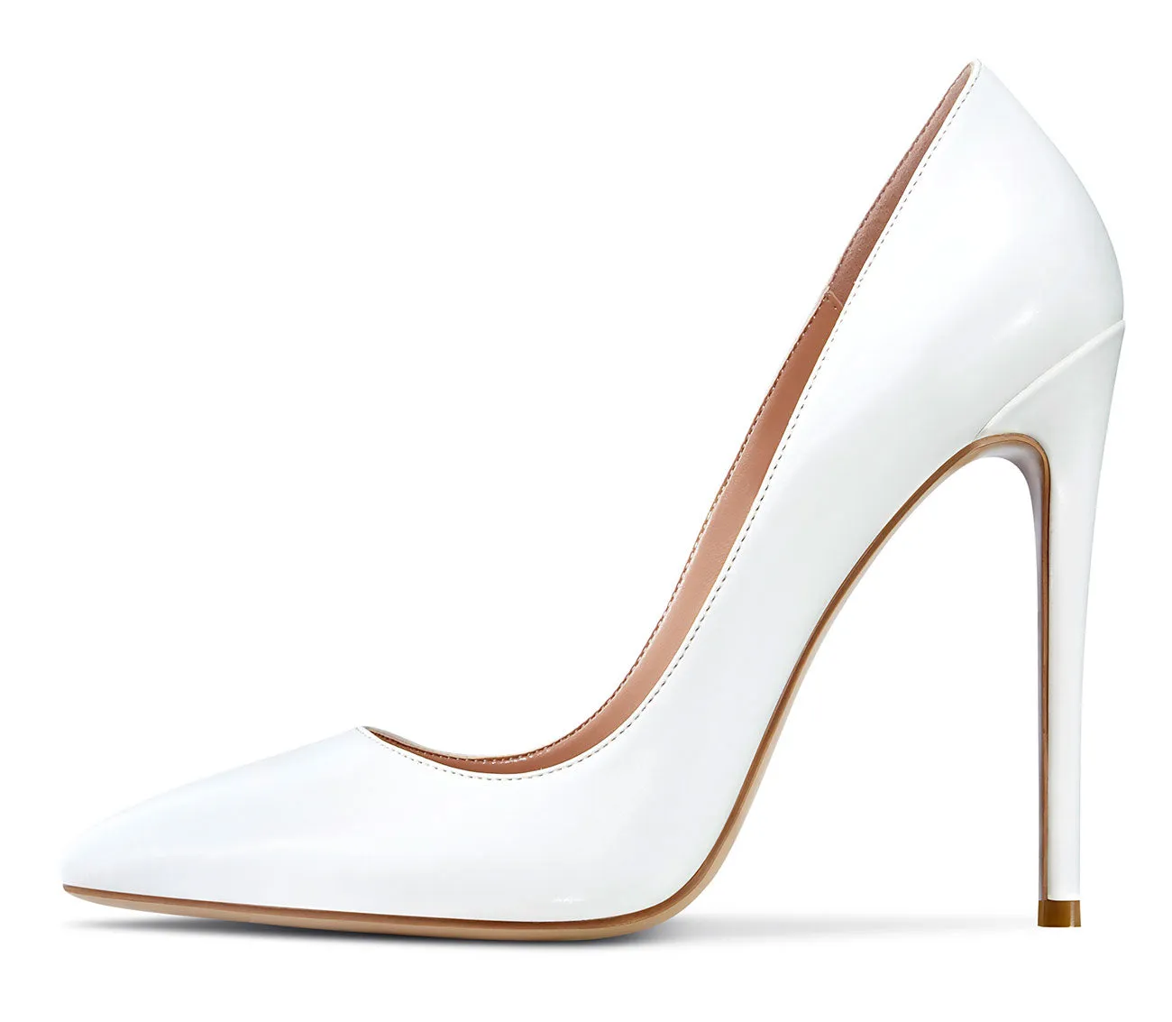 CASTAMERE Womens Sky High Heels Basic Pumps Pointed Toe Stilettos 12CM Heel Satin Shoes