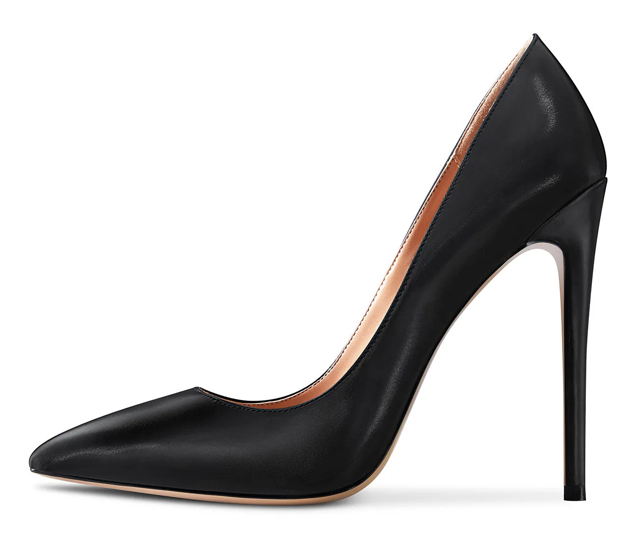 CASTAMERE Womens Sky High Heels Basic Pumps Pointed Toe Stilettos 12CM Heel Satin Shoes