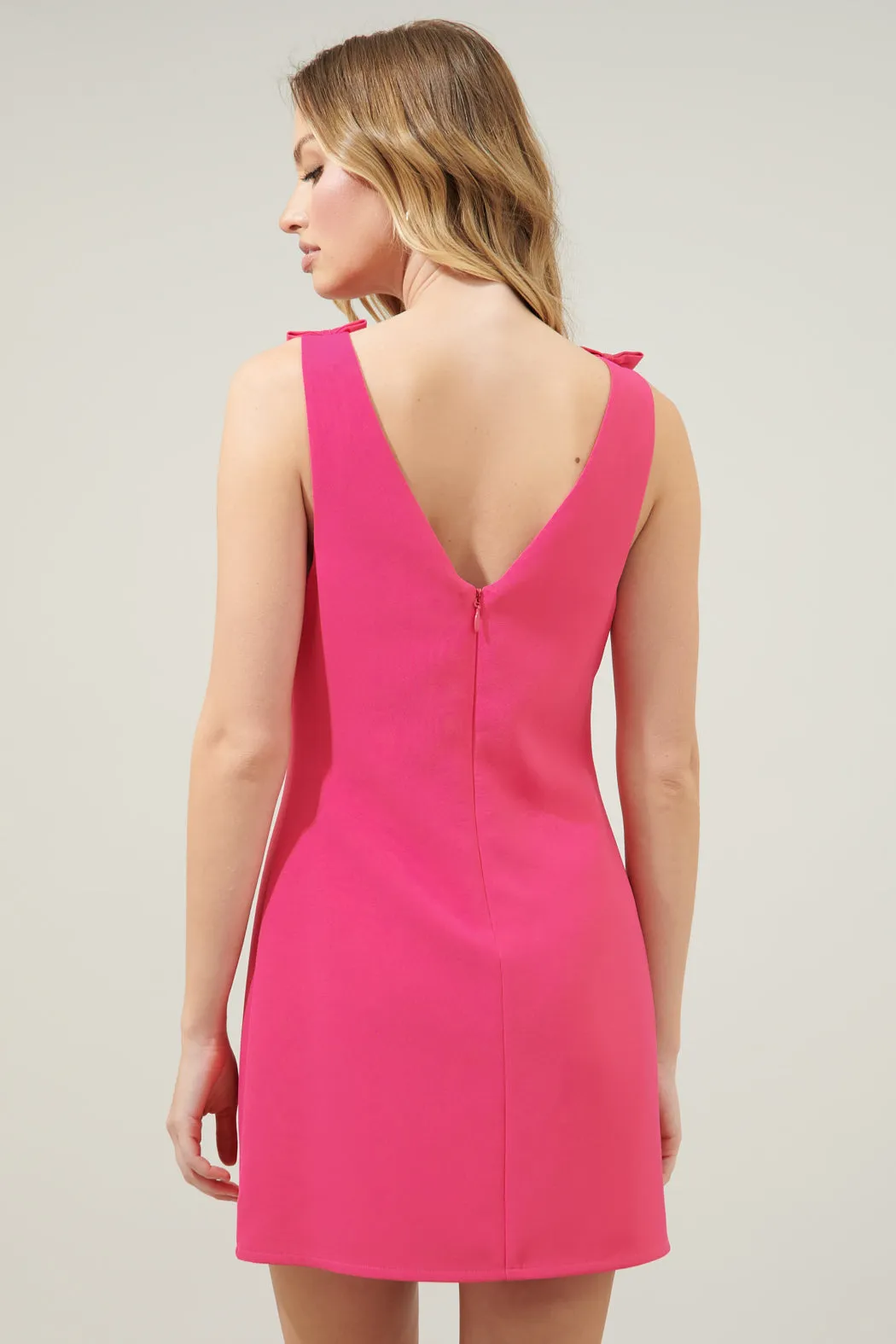 Chelsea Boat Neck Mini Shift Dress