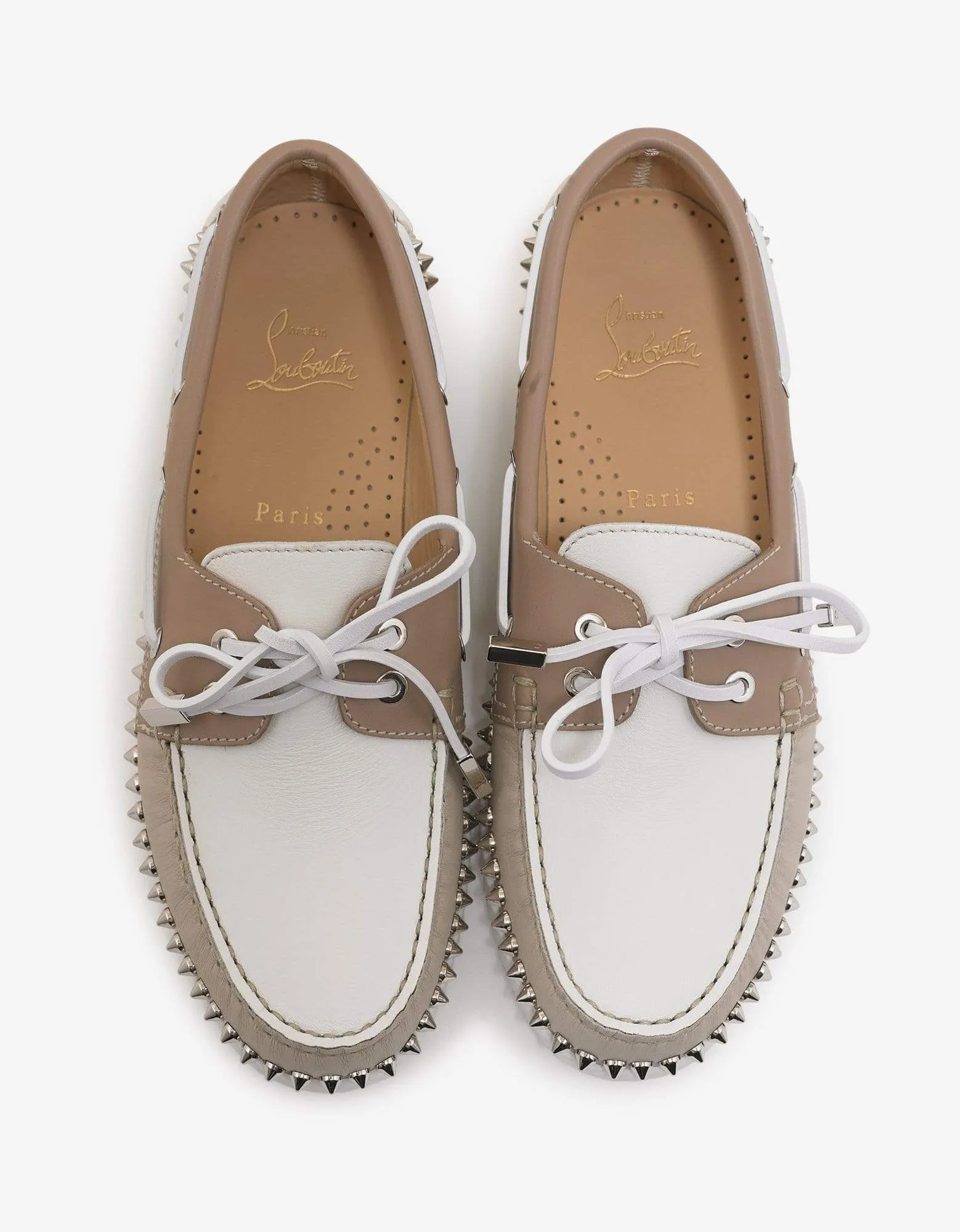 Christian Louboutin Steckel Colombe Beige Boat Shoes -