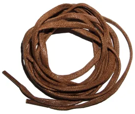 [Cigar Brown] - Thin Flat Waxed Cotton Shoelaces