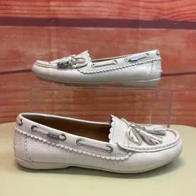 COACH WHITE OLYMPIA TASSEL LOAFERS SZ 7.5 TCC