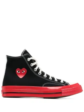 COMME DES GARCONS PLAY X CONVERSE - Red Sole High Top Sneakers