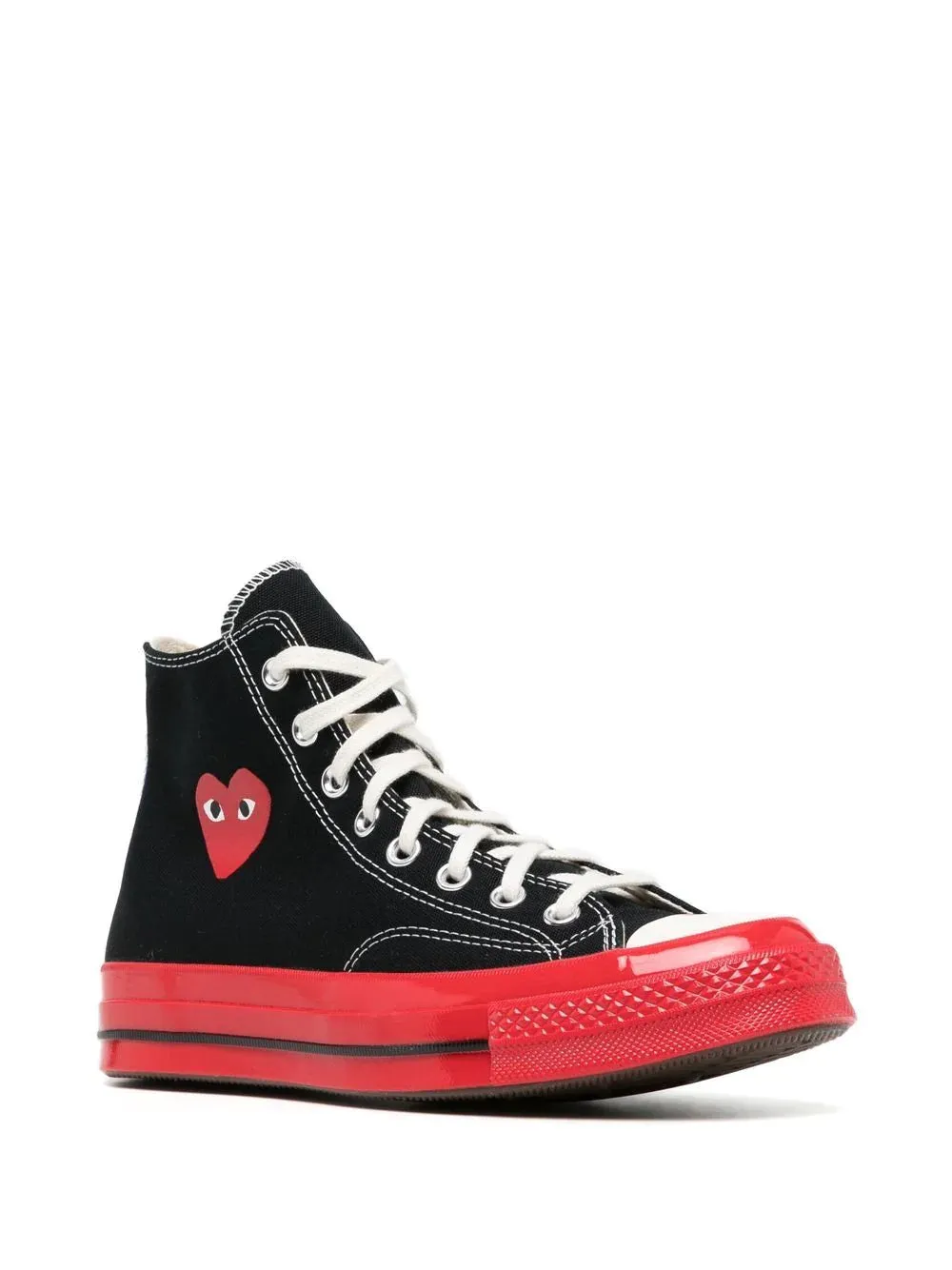 COMME DES GARCONS PLAY X CONVERSE - Red Sole High Top Sneakers