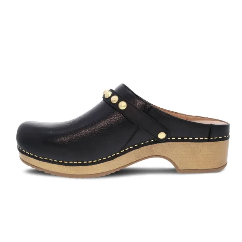 Dansko Britton Tumbled Black Women's Clogs