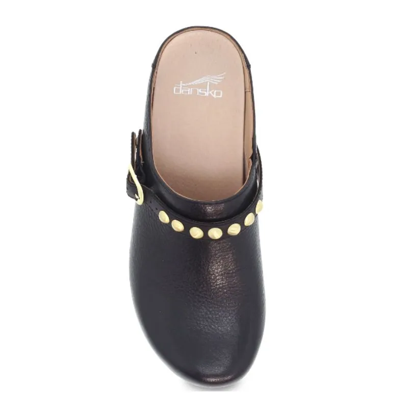 Dansko Britton Tumbled Black Women's Clogs