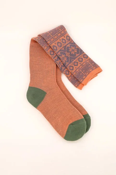 Fair Isle Boot Socks