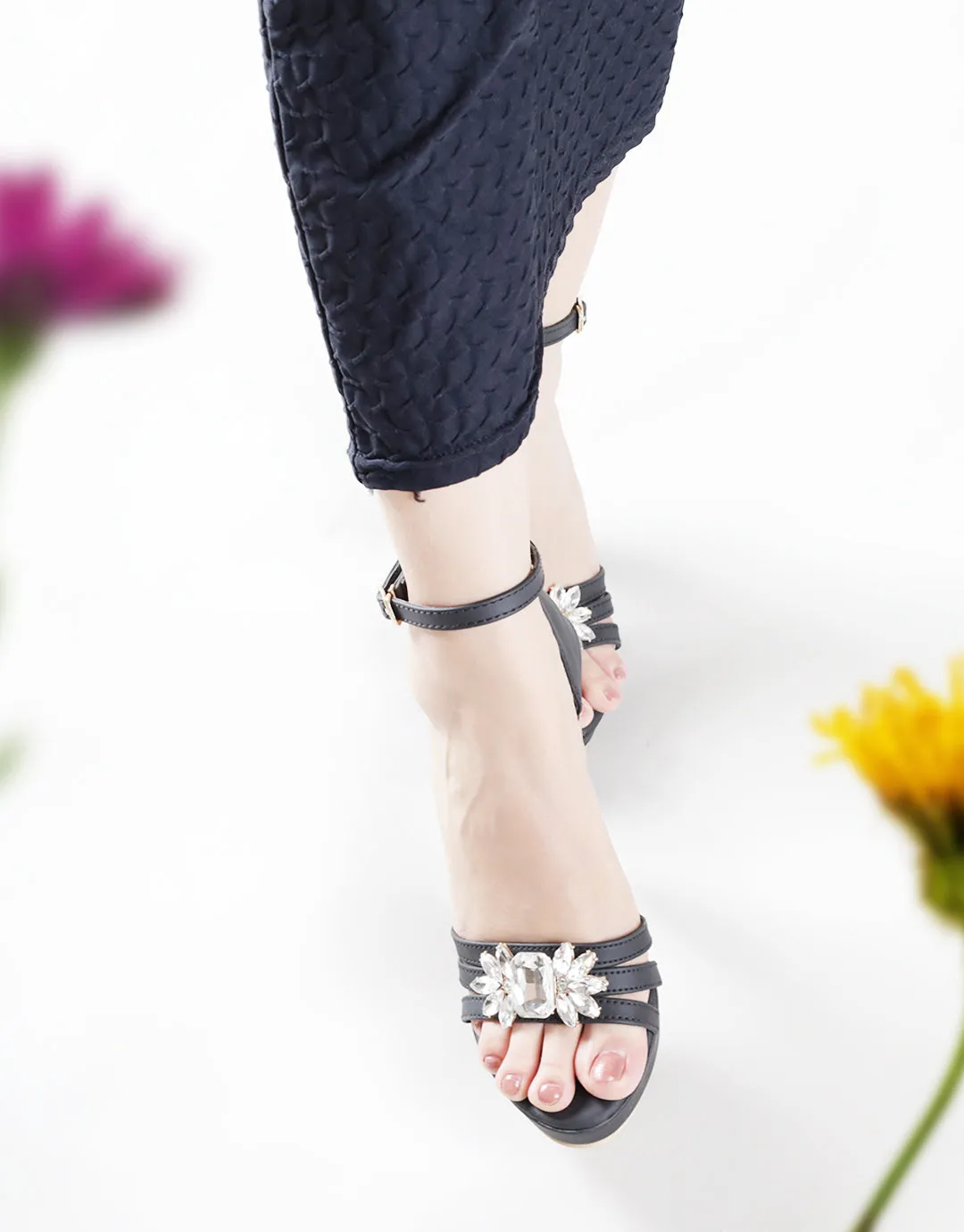 Jelma Platform Heels -  Black