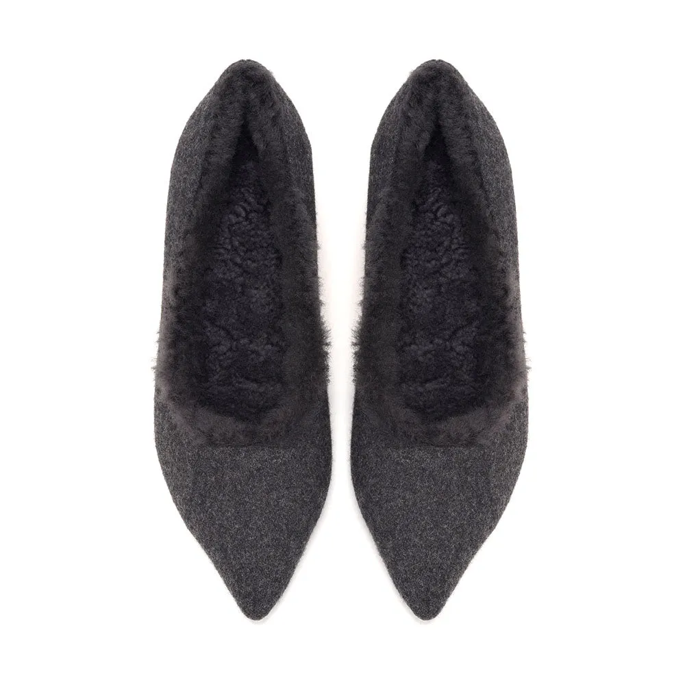 Premium Grey Wool Juliette: Luxurious Warmth and Comfort