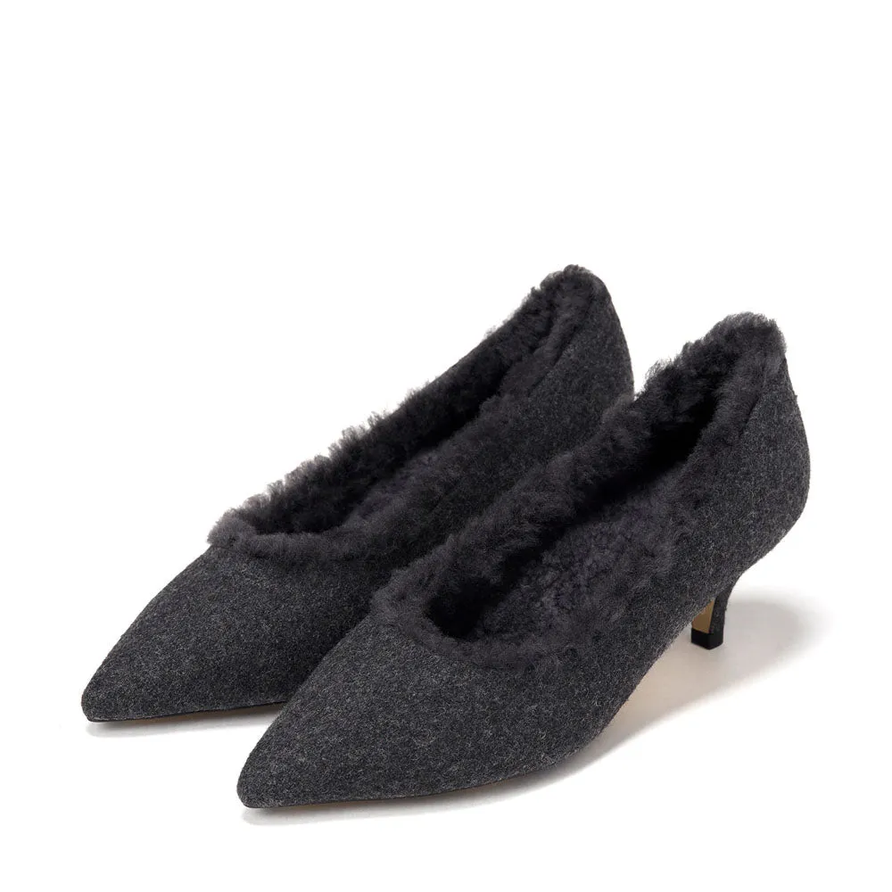 Premium Grey Wool Juliette: Luxurious Warmth and Comfort
