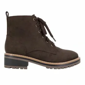 Kensie Women's Kasha Lace Up Boots with Side Zipper