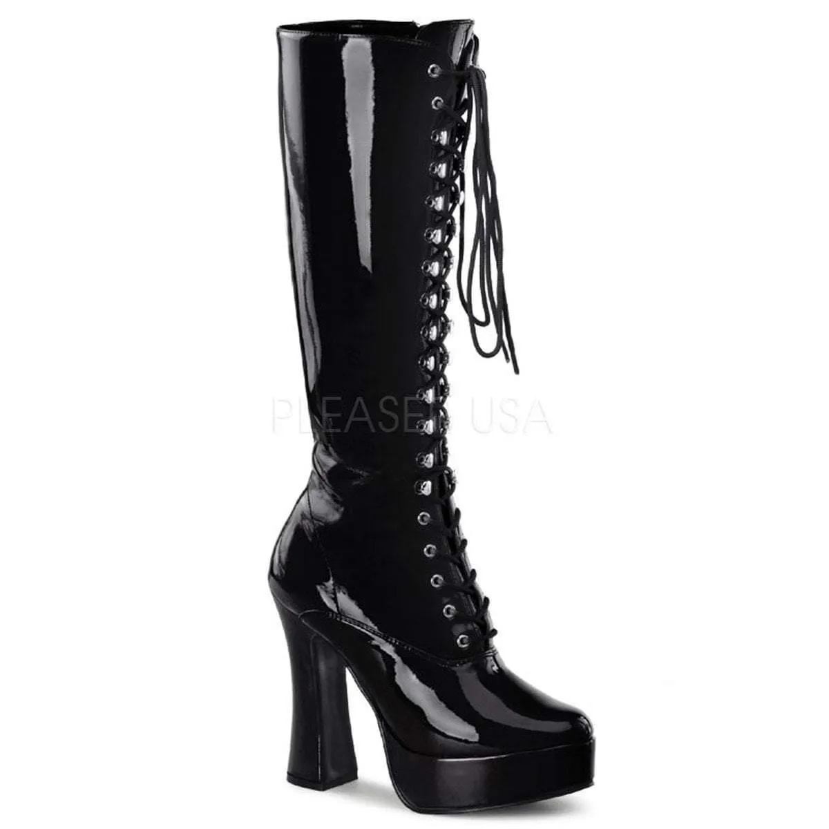 Lace Up Knee High Platform Boots