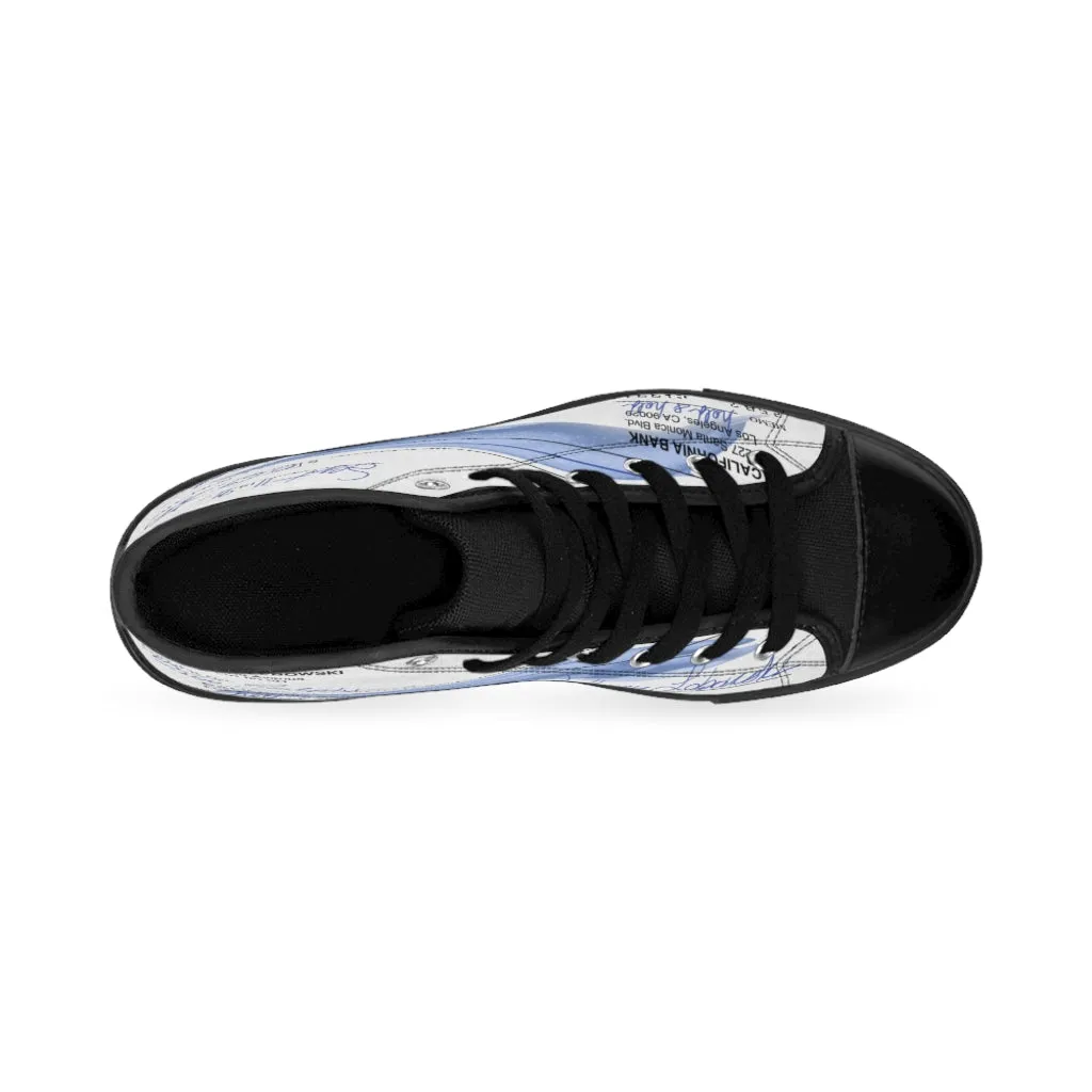 Lebowski's Postdated Check Shoes | High Top Canvas Sneakers