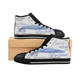 Lebowski's Postdated Check Shoes | High Top Canvas Sneakers