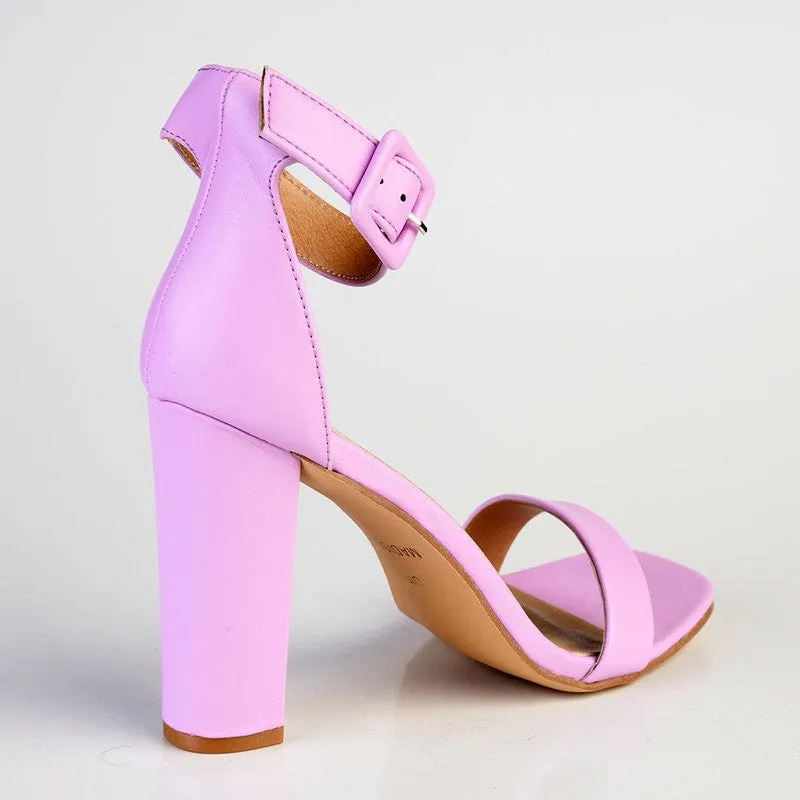 Madison Angelique Classic Block Heel Sandal - Lilac