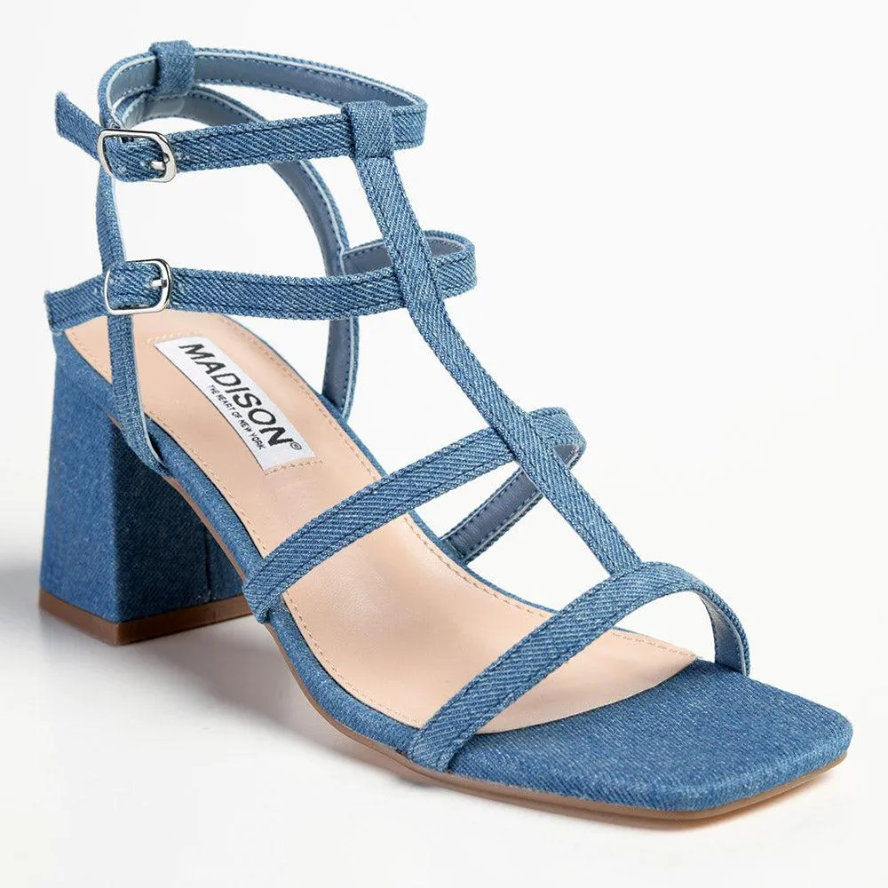Madison Genesis Block Heel Sandal - Dark Blue