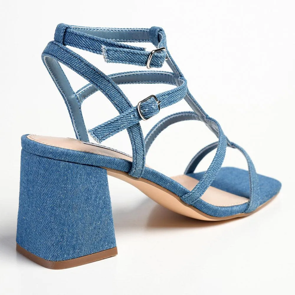 Madison Genesis Block Heel Sandal - Dark Blue