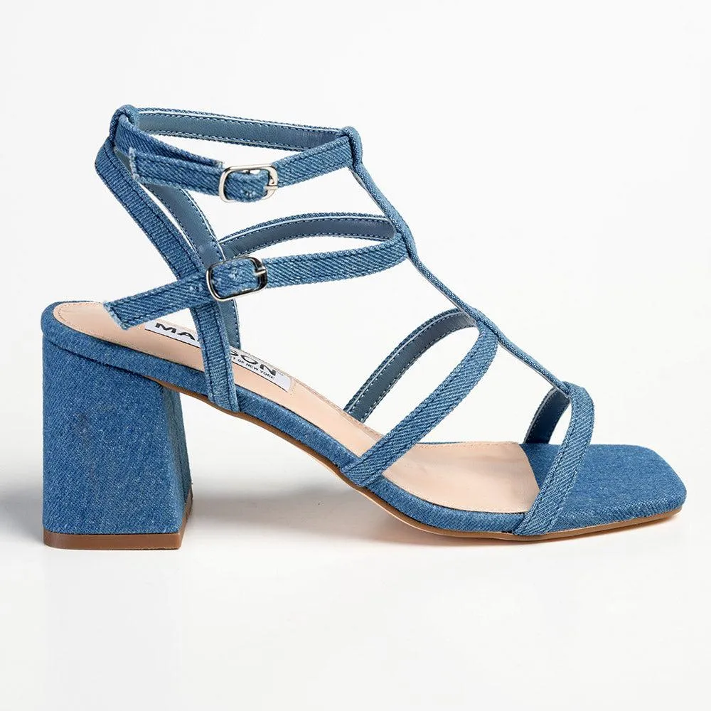 Madison Genesis Block Heel Sandal - Dark Blue