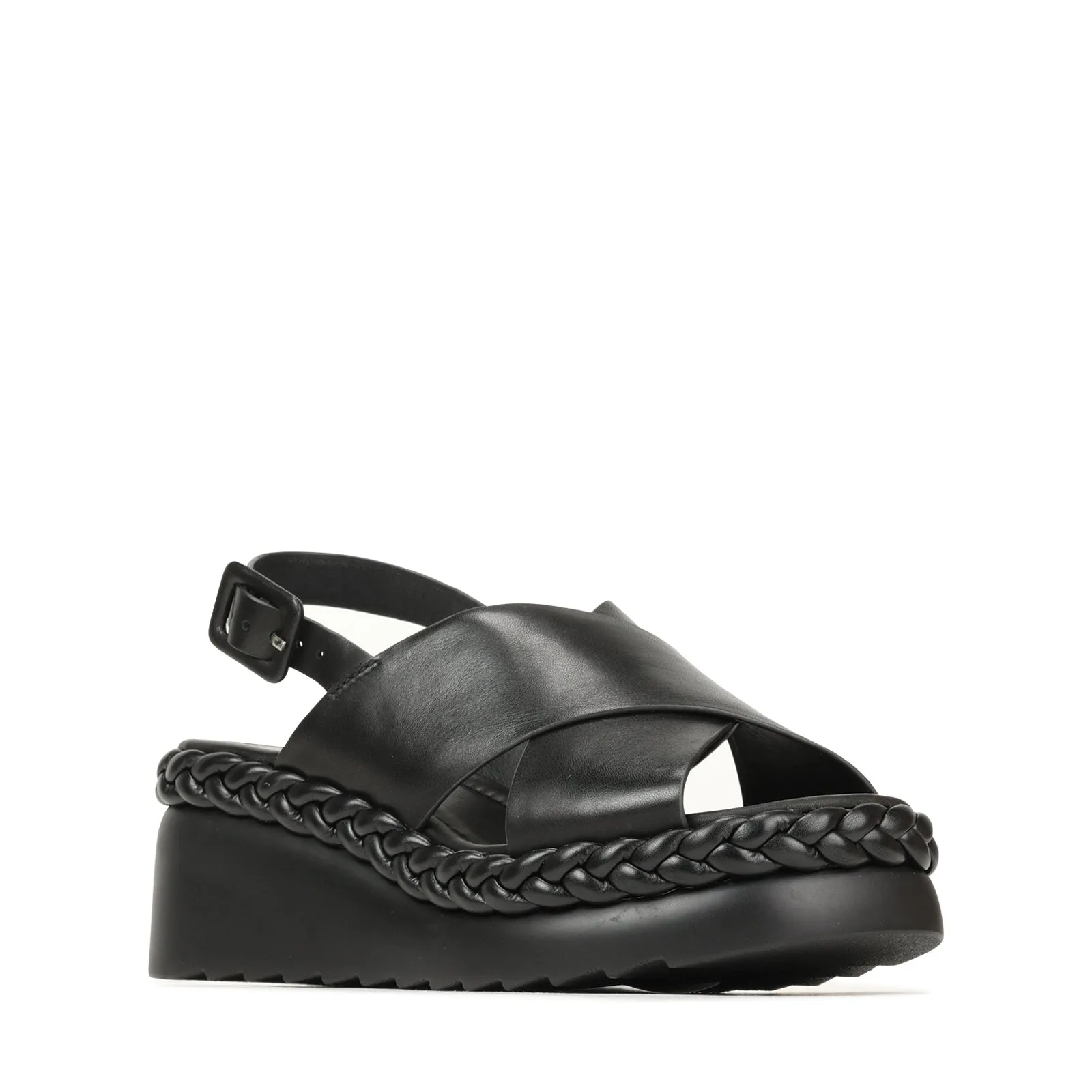 MELIA WEDGE SLIDE LEATHER