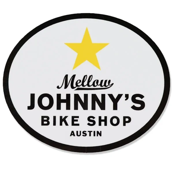 Mellow Johnny's Oval Vinyl Stickers