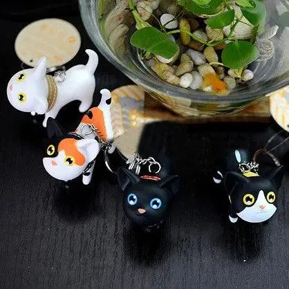 Meow Doll Black Kitten with Bell Keychain