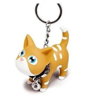 Meow Doll Black Kitten with Bell Keychain