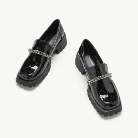 Metal Chain Platform Loafers (Monica)