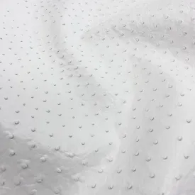 Ostrich Leather Hide | White